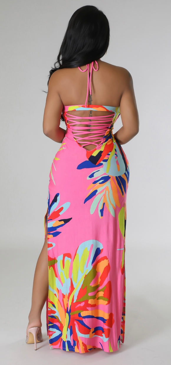 Criss Cross Palm Dress