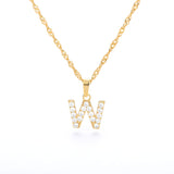 Tiny A-Z Initial Letter Necklace