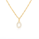 Tiny A-Z Initial Letter Necklace