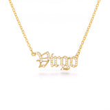 Zodiac Necklace Stainless Steel Gold 14 Inch (Gold, Rose Gold and Silver)
