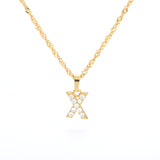 Tiny A-Z Initial Letter Necklace