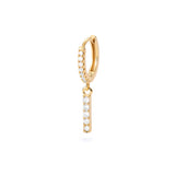 1PC English Letters Earring for Women Zircon & CZ with Buckle Hoop