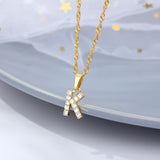 Tiny A-Z Initial Letter Necklace