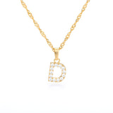 Tiny A-Z Initial Letter Necklace