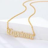 Zodiac Necklace Stainless Steel Gold 14 Inch (Gold, Rose Gold and Silver)