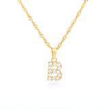 Tiny A-Z Initial Letter Necklace