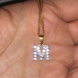 Tiny A-Z Initial Letter Necklace