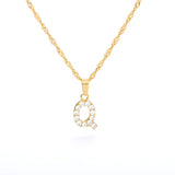 Tiny A-Z Initial Letter Necklace