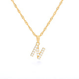 Tiny A-Z Initial Letter Necklace