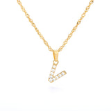 Tiny A-Z Initial Letter Necklace
