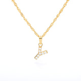 Tiny A-Z Initial Letter Necklace