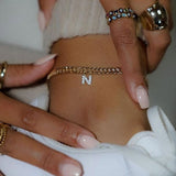 Tiny Letter Anklet