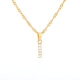 Tiny A-Z Initial Letter Necklace