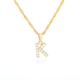 Tiny A-Z Initial Letter Necklace