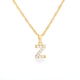 Tiny A-Z Initial Letter Necklace