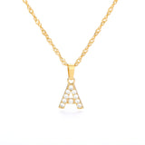 Tiny A-Z Initial Letter Necklace