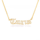 Zodiac Necklace Stainless Steel Gold 14 Inch (Gold, Rose Gold and Silver)