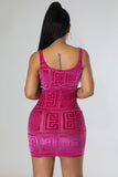 Velvet Club Dress (Magenta)