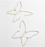 Gold-Butterfly Hoop Earrings