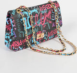Graffiti Shoulder Purse /Clutch
