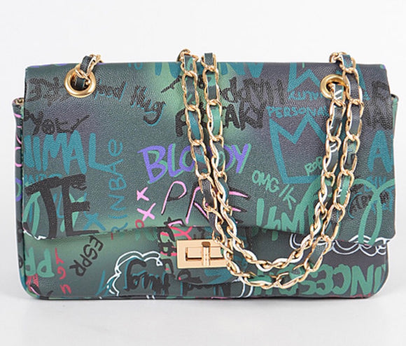 Graffiti Shoulder Purse /Clutch