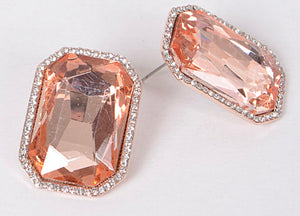 Pink Crystal Earrings