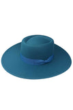 Smooth Flat Top Bowtie Hat(Teal)