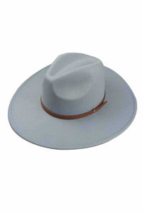 Stone Blue Fedora with leather strap