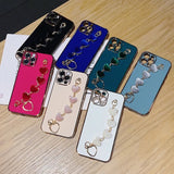 Gold Trimmed Heart bracelet Iphone 13 case