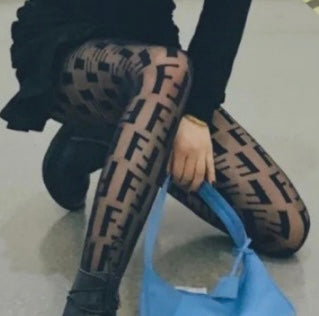 Black F Stockings