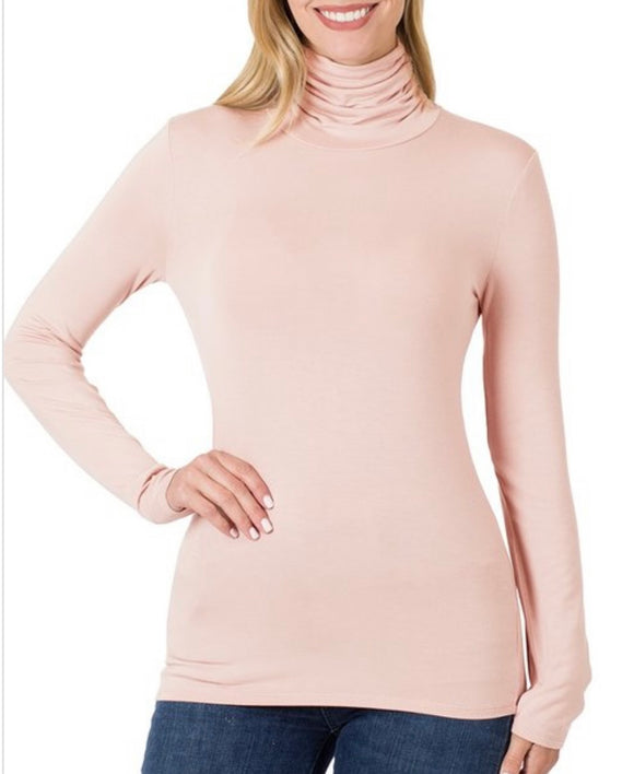 Simple Blush Mock Top