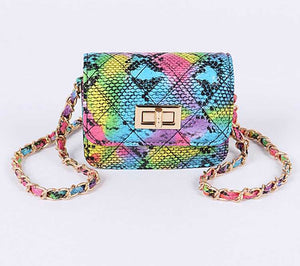 Colorful Snake Print Mini Bag