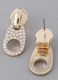 Studded Zipper Earrings