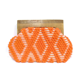 Orange Wooden Clutch