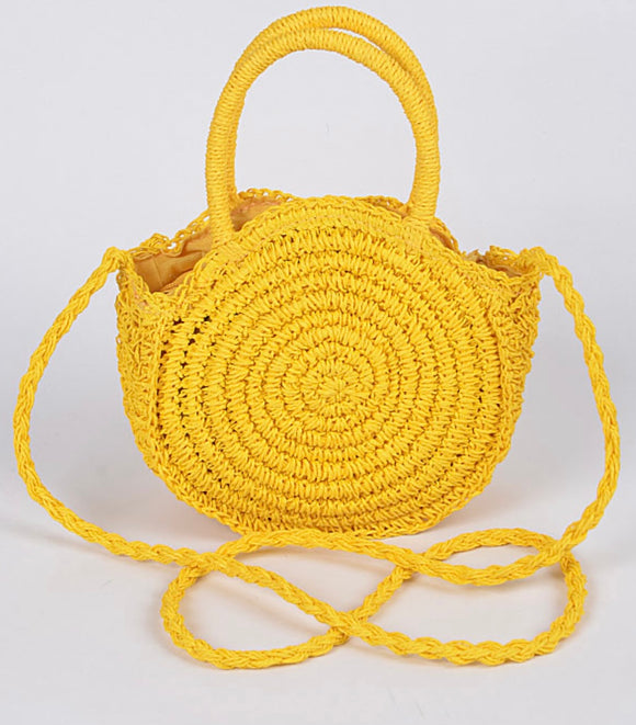 Yellow Straw Purse