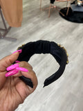 Gold/Black Bejeweled Headband