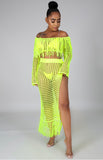 Neon Yellow Beach Cover Set