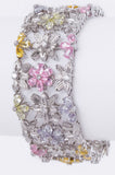 Spring cubic zirconia bracelet
