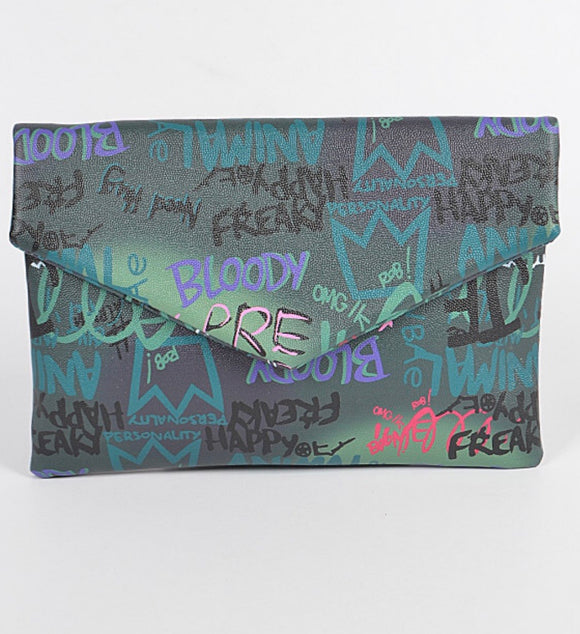 Graffiti Christmas Clutch