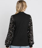Black Sequined Sweater