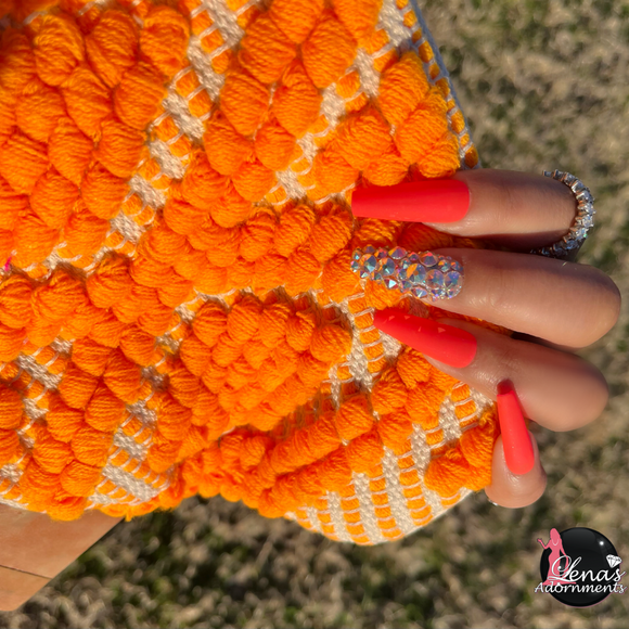Orange Wooden Clutch