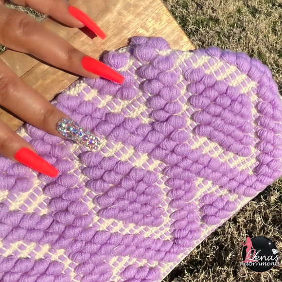 Lavender Wooden Clutch