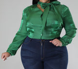Green Shiny Top