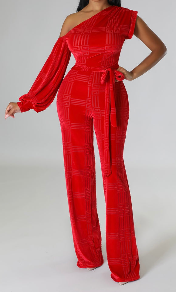 Sexy Red Jumpsuit