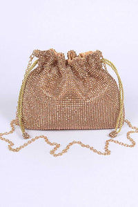 Gold Rhinestone Swing Bag