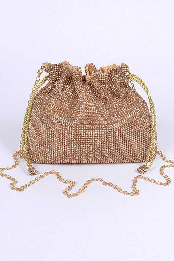 Gold Rhinestone Swing Bag
