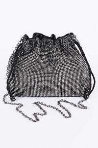 Black Rhinestone Swing Bag