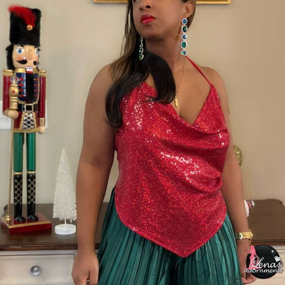 Red Cheer Top(1X-3X)