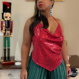 Red Cheer Top(1X-3X)