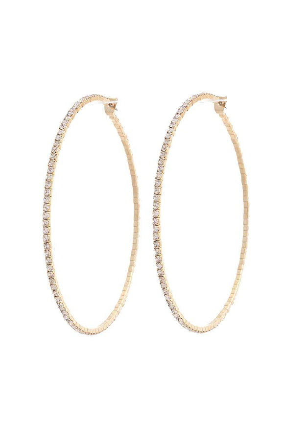 Rhinestone Hoop earrings